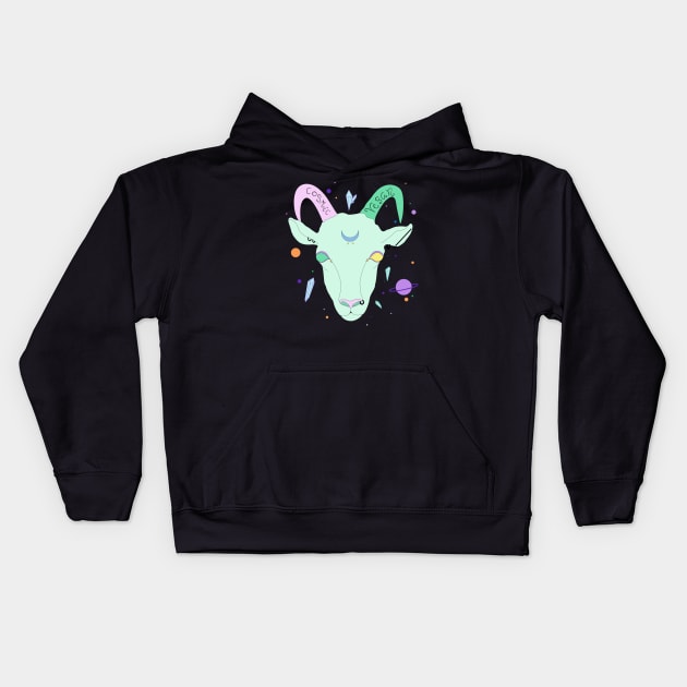 Cosmic Vegan Kids Hoodie by Ventderrmidi